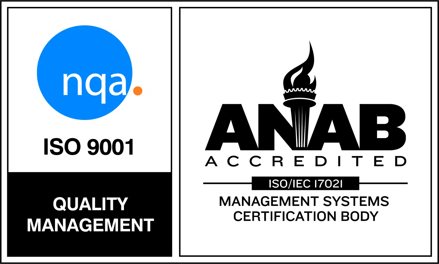 NQA ISO 9001 Certification Mark for Quality Management Systems