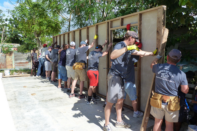 Employees Building Houses in the Dominican Republic